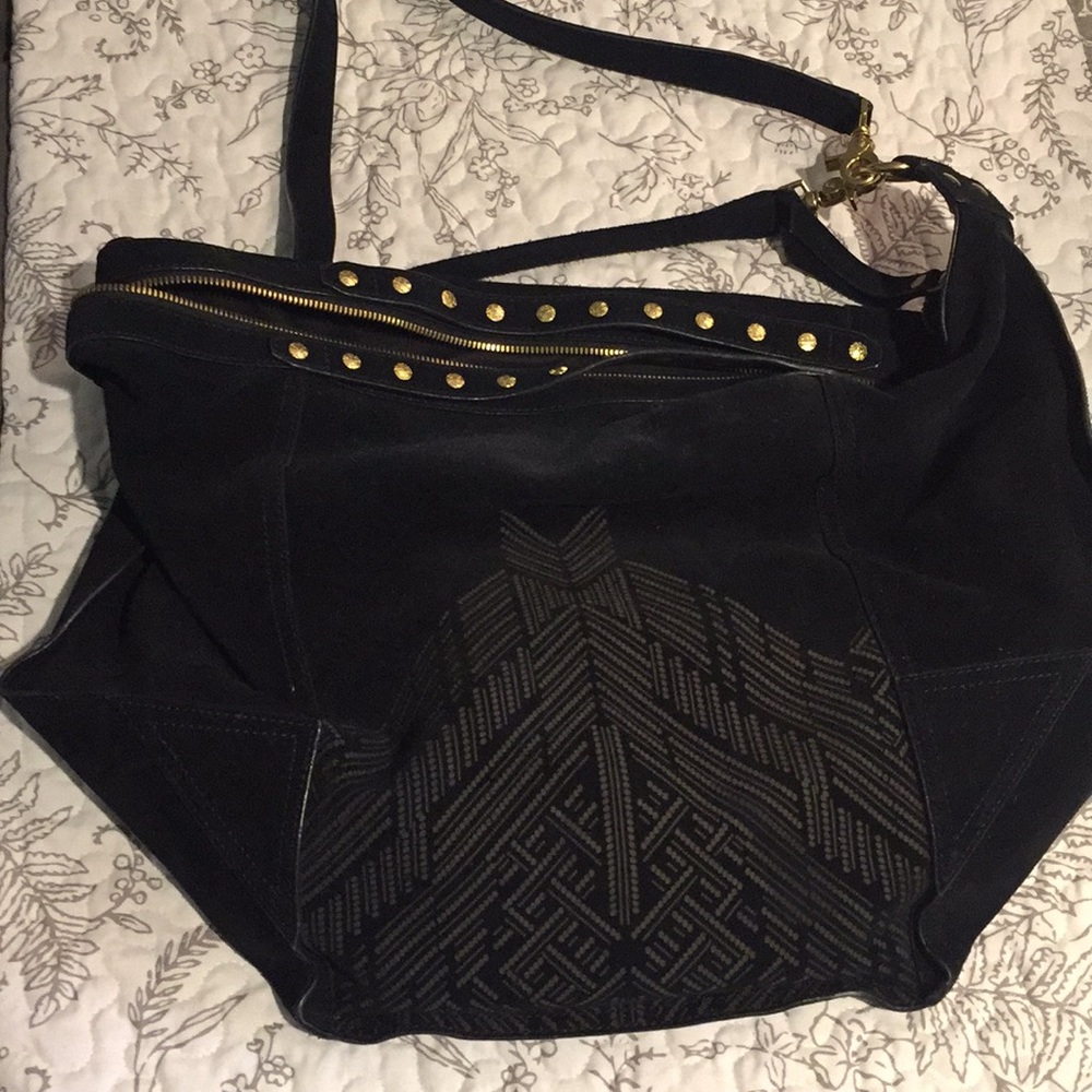 Cynthia Vincent real Suede boho purse
